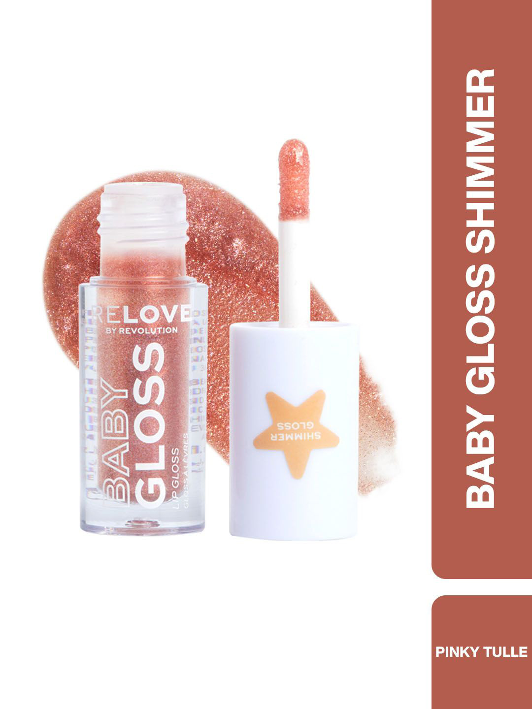 RELOVE Non Sticky Baby Gloss Shimmer Lip Gloss - 1.8 ml - Pinky Tulle