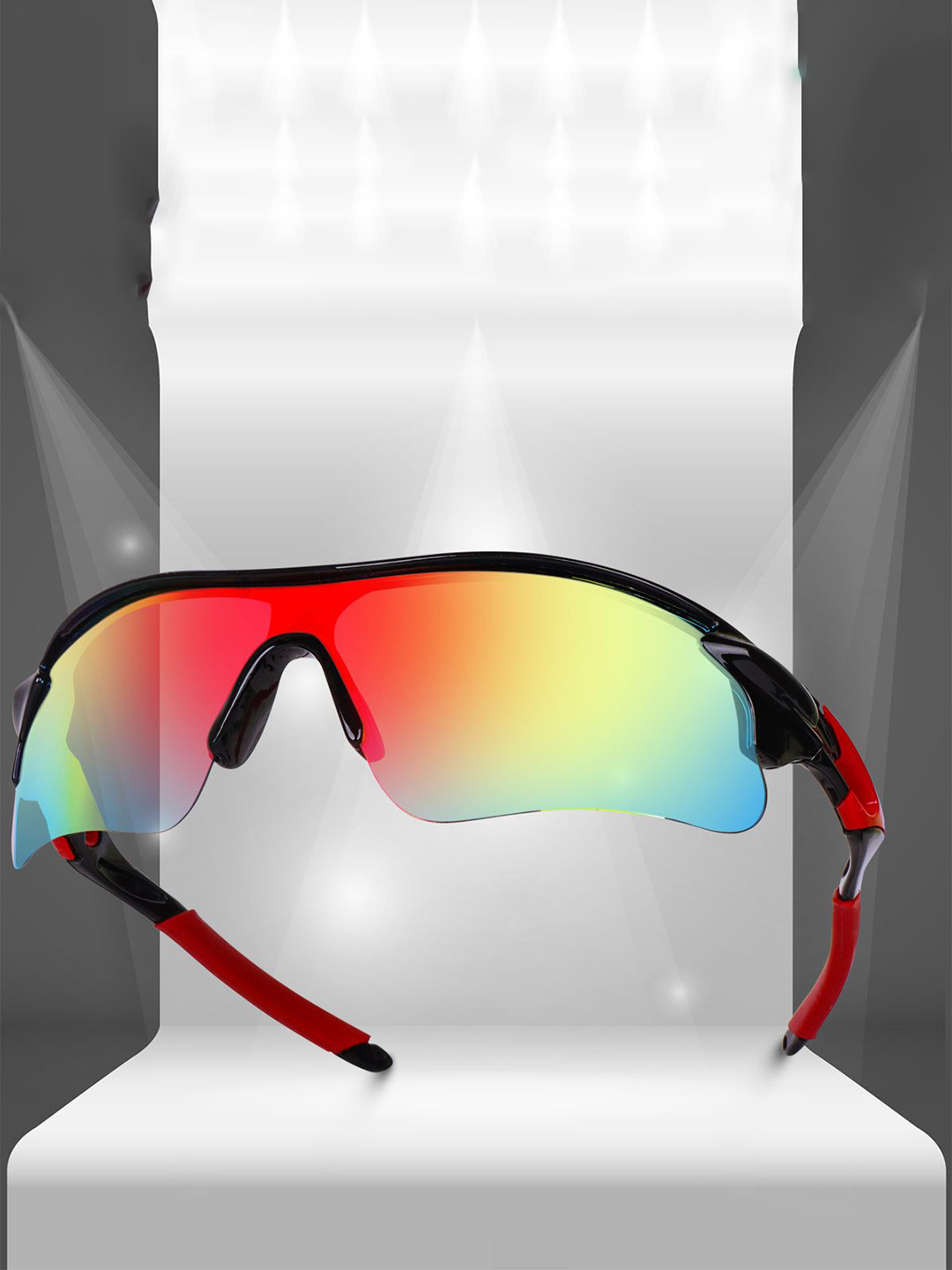 LEGEND EYEWEAR Unisex Half Rim Sports Sunglasses SGLGZF7FEQVXAQVY-Multicolor