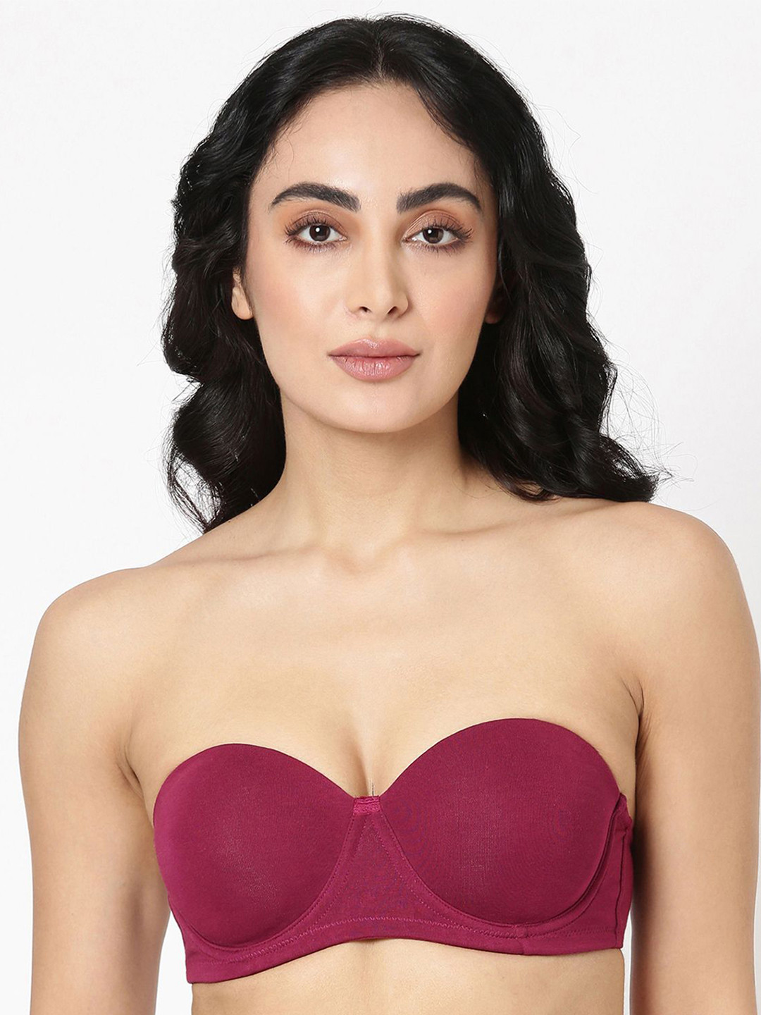 Blossom Seamless Medium Coverage Padded Wired Cotton Strapless Bra