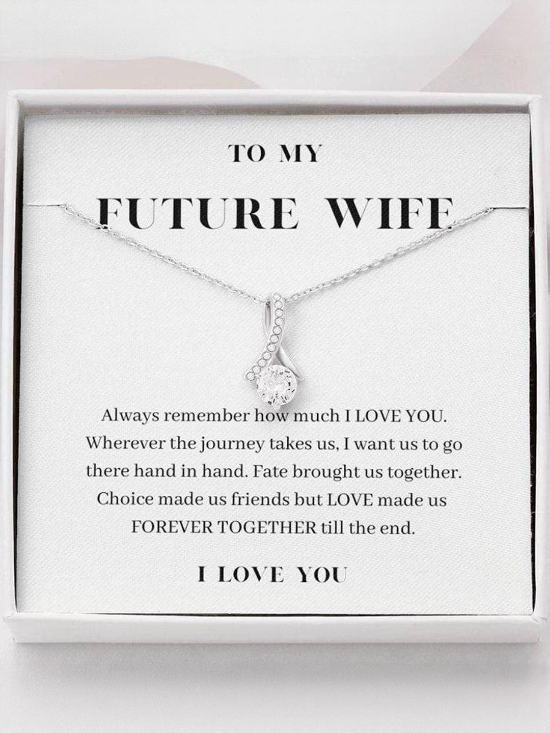 Sterling Silver Gift Girlfriend Necklace, Future Wife Necklace, To My Future Wife Necklace, Forever