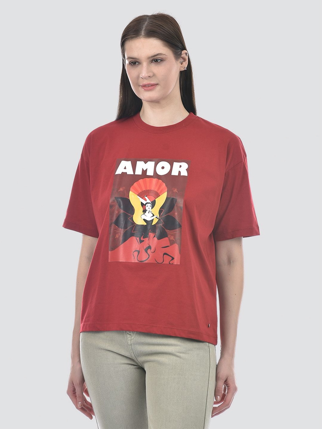 Numero Uno Printed Cotton Round Neck T-shirt