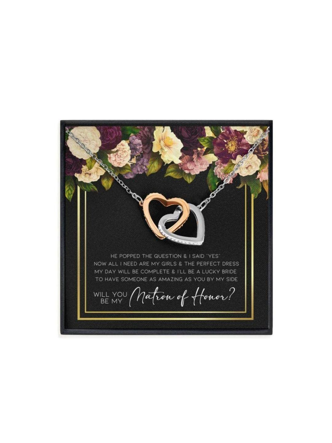 Rakva Sterling Silver-Plated Heart Shaped Necklace