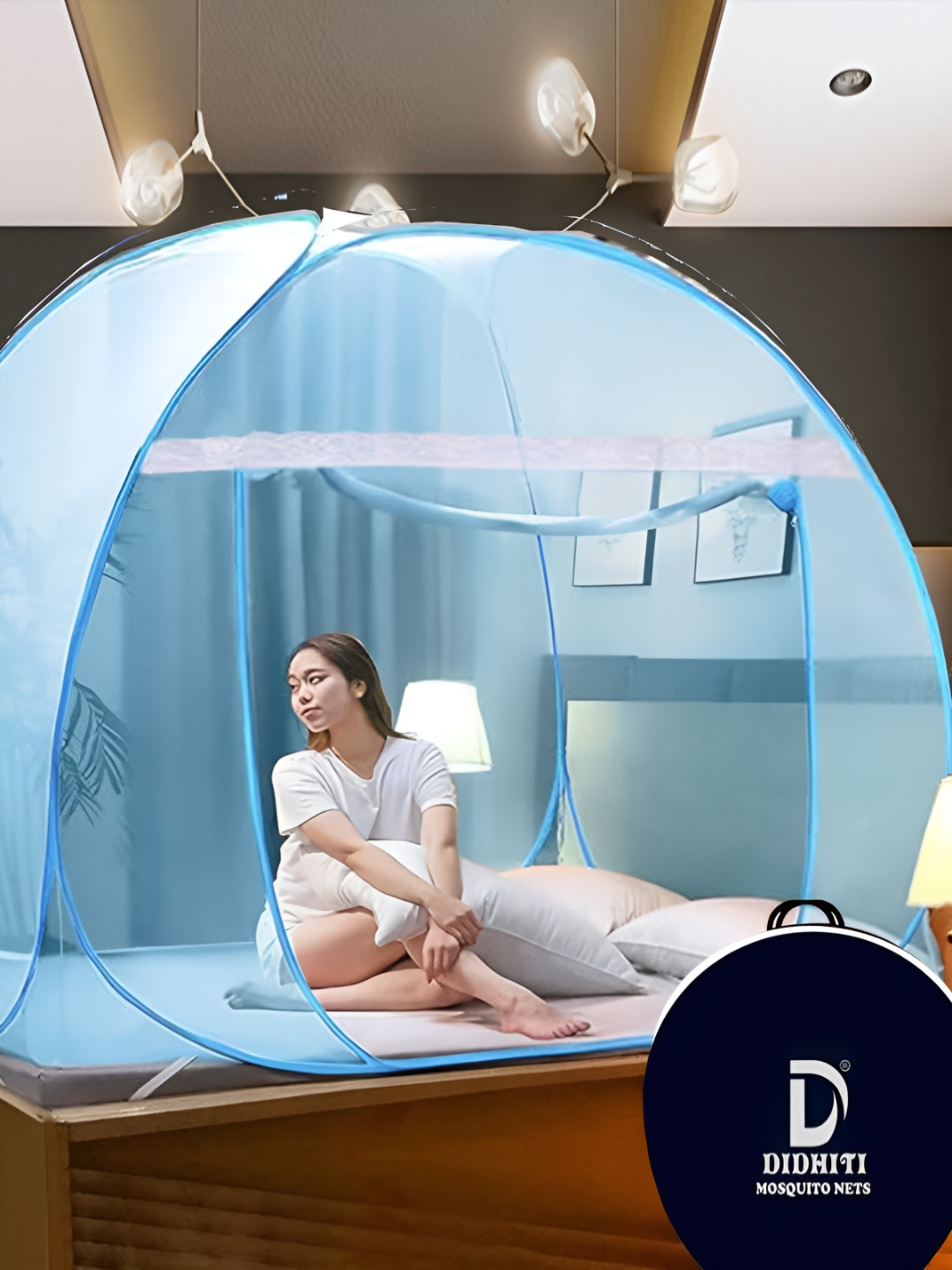 didhiti Blue King Size Tent Mosquito Net