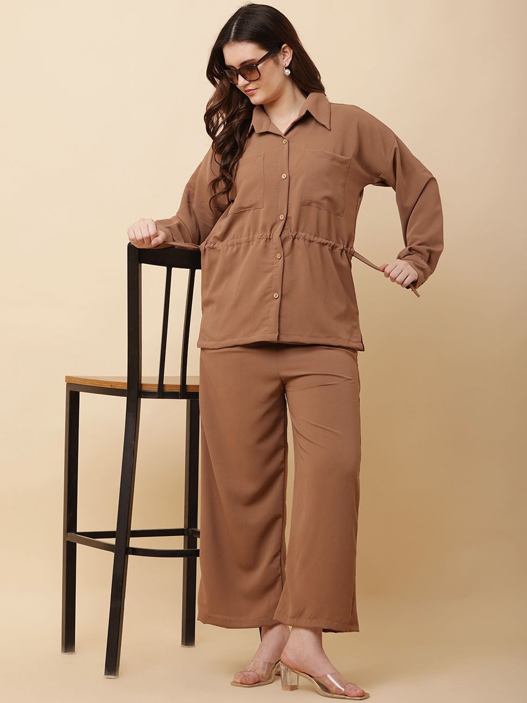 Tawakkul Clothes Shirt Collar Shirt With Trousers Co-Ords