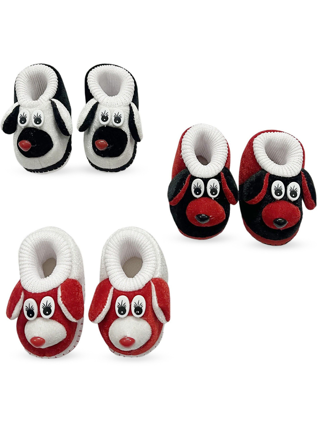 TARUN CHILDCARE Kids Set Of 3 Cotton Booties