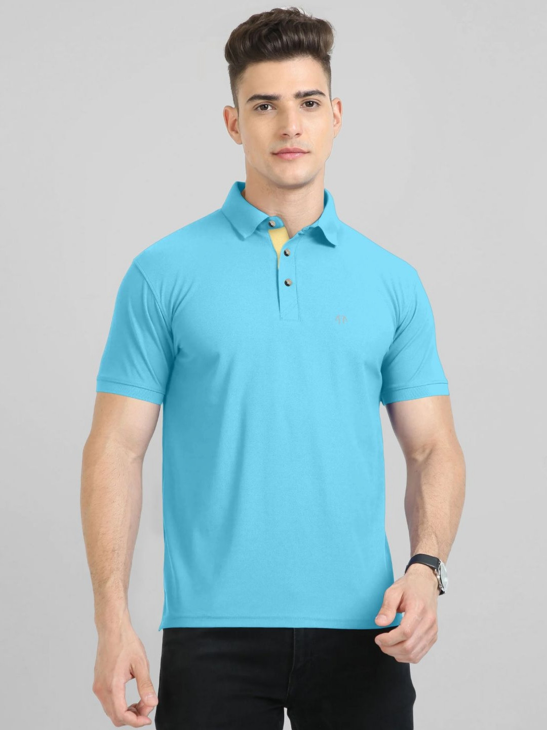 Triptee Polo Collar Short Sleeves Pure Cotton T-shirt