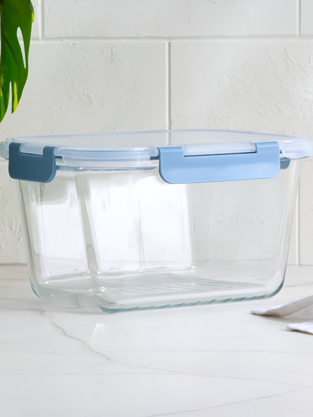 Home Centre Palestine Astero deep Transparent Glass Easy to Clean Box Container