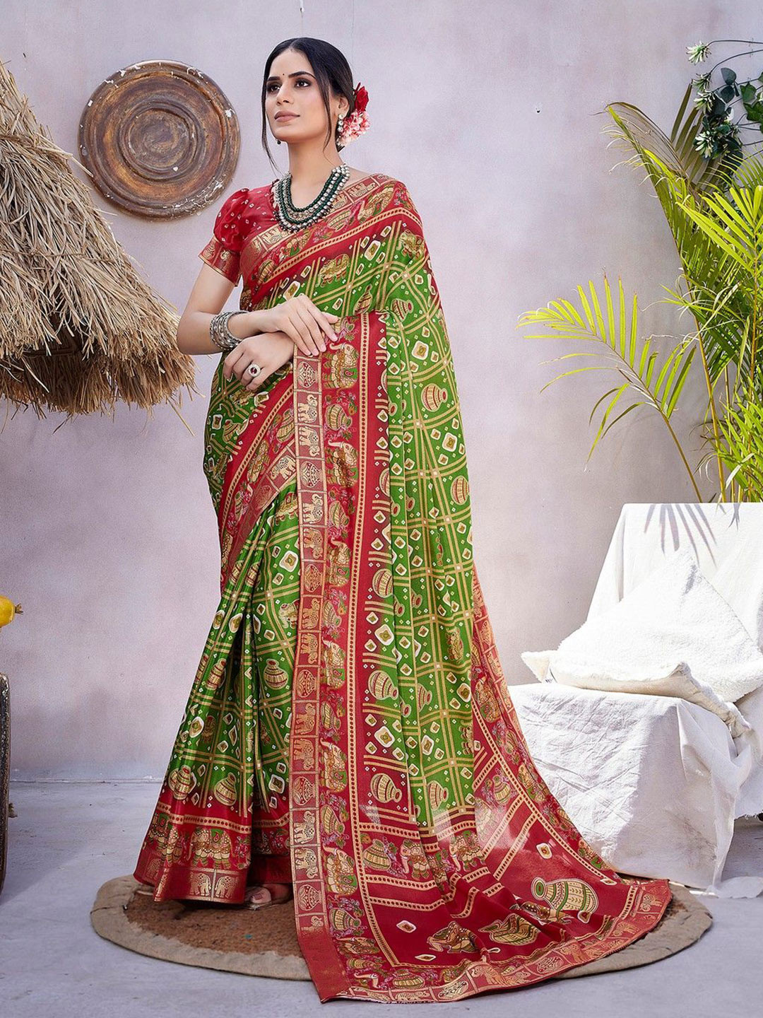 Lookmark Bandhani Designer Bandhani Saree