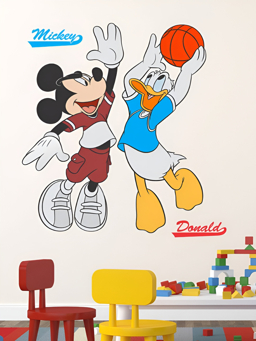 LANSTICK Blue & Brown Mickey Mouse Wallsticker