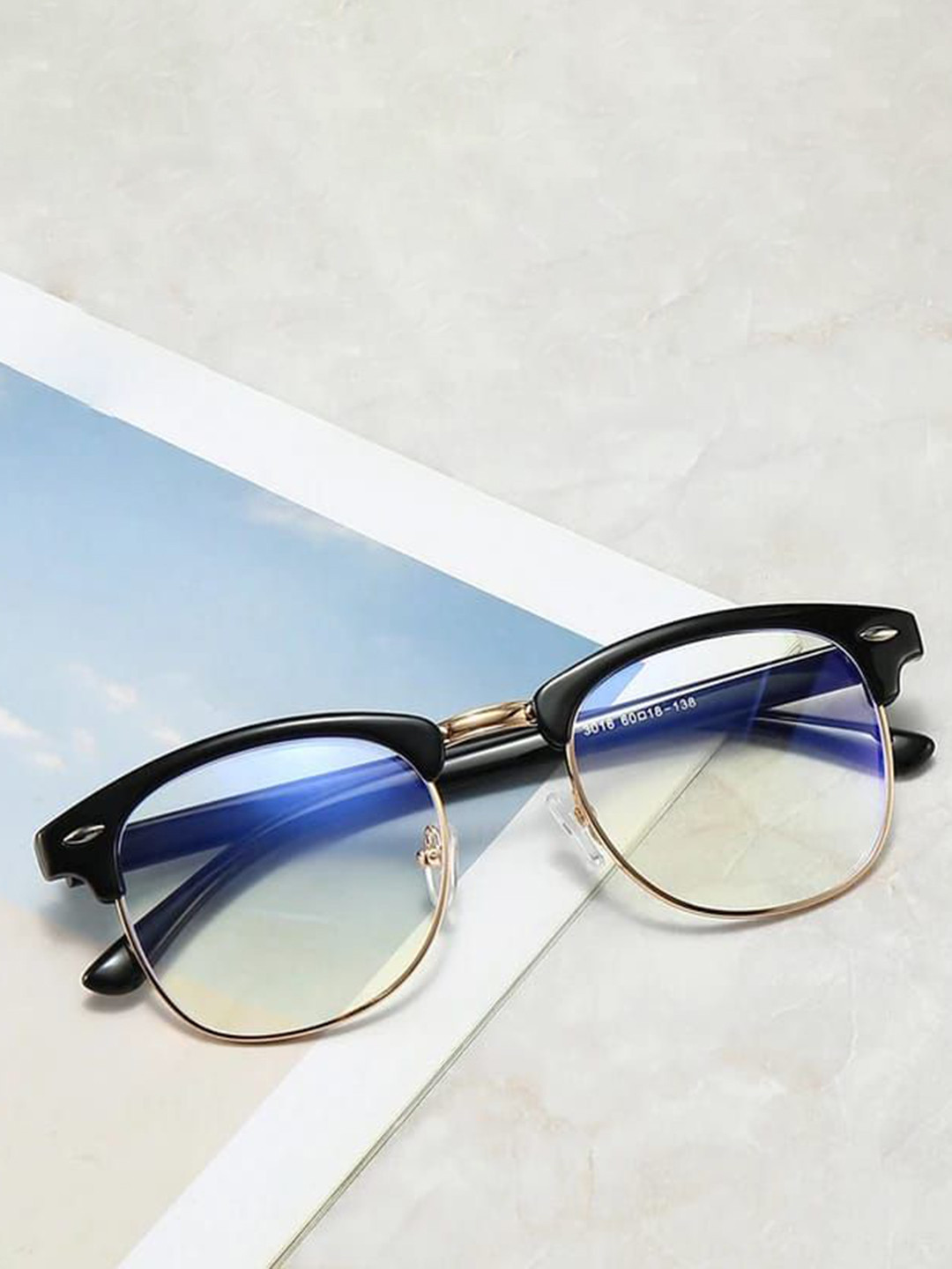 LEGEND EYEWEAR Unisex Half Rim Round Frame