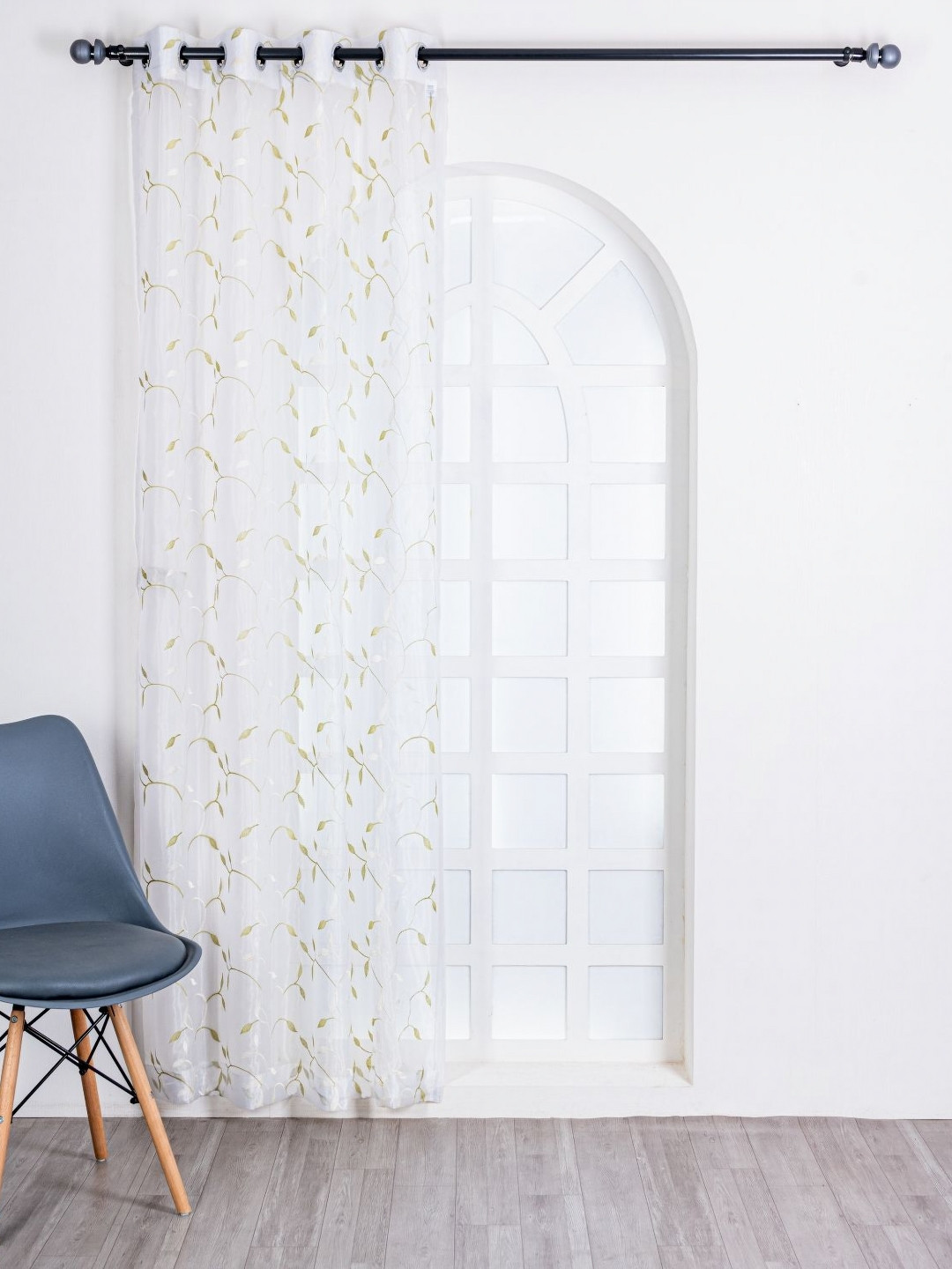 Parda Online Ethnic Motifs Printed Sheer Tissue Window Curtain