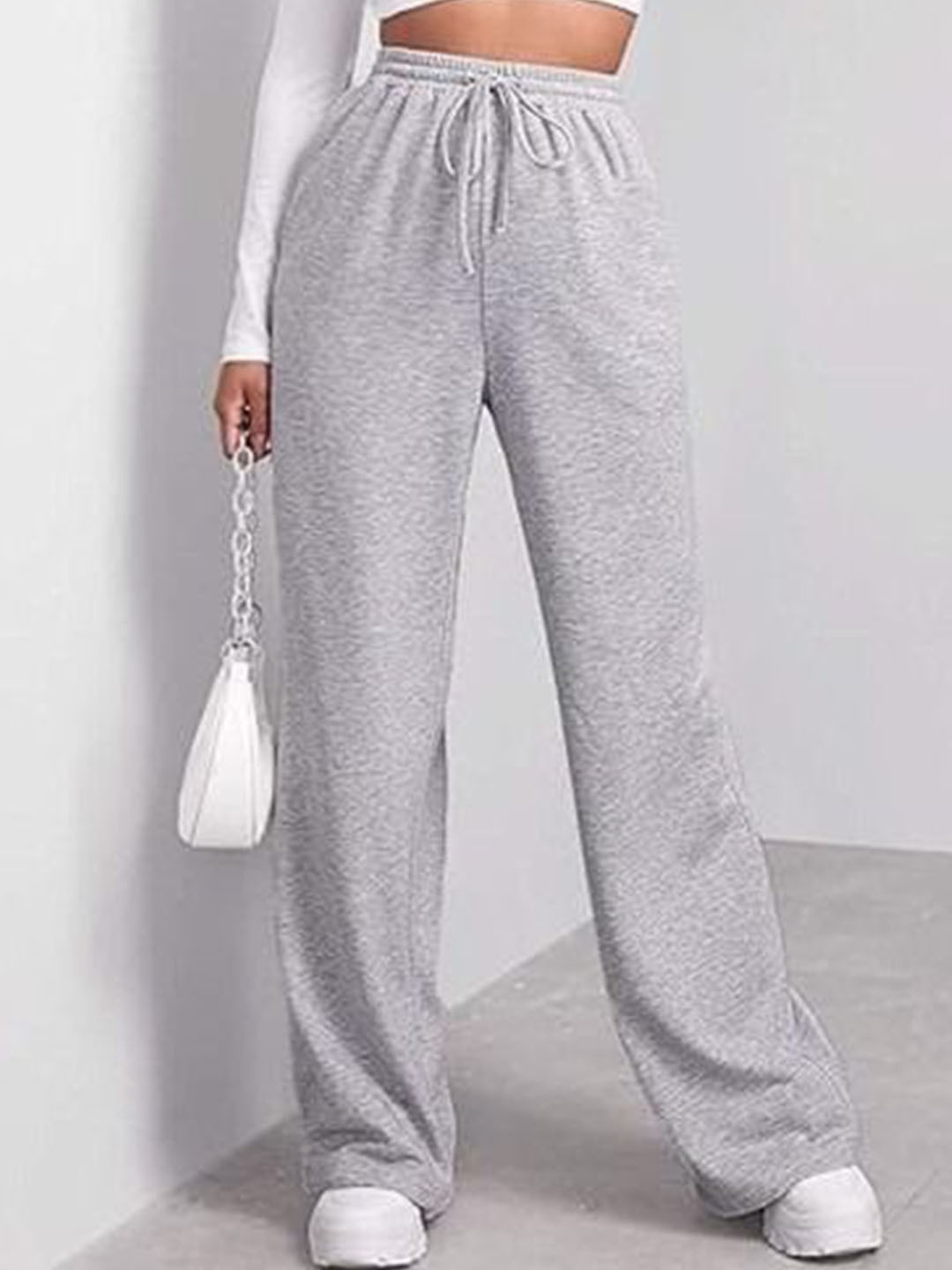 YOU FOREVER Women Textured Baggy Fit Track Pants