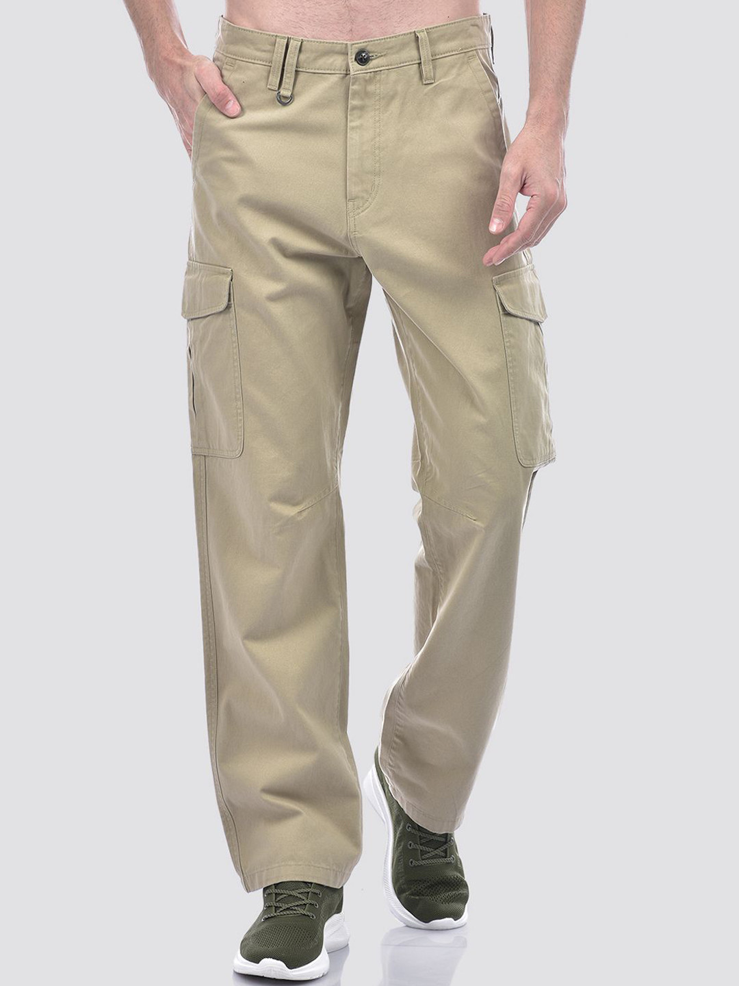 Numero Uno Men Cotton Relaxed Fit Cargos Trousers