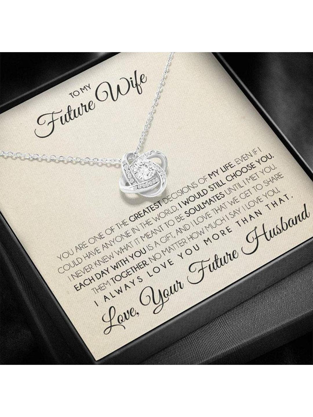 Sterling Silver Gift Girlfriend Necklace, Future Wife Necklace, Necklace Gift For Future Wife From