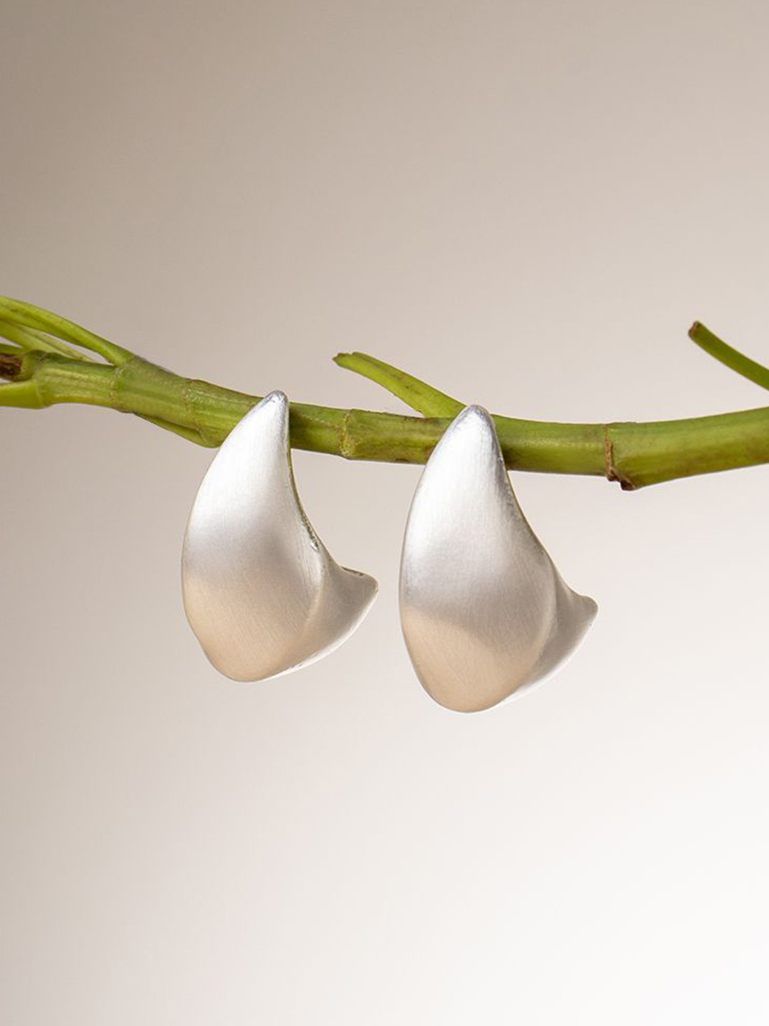 Maasha Matte Teardrop Shaped Studs