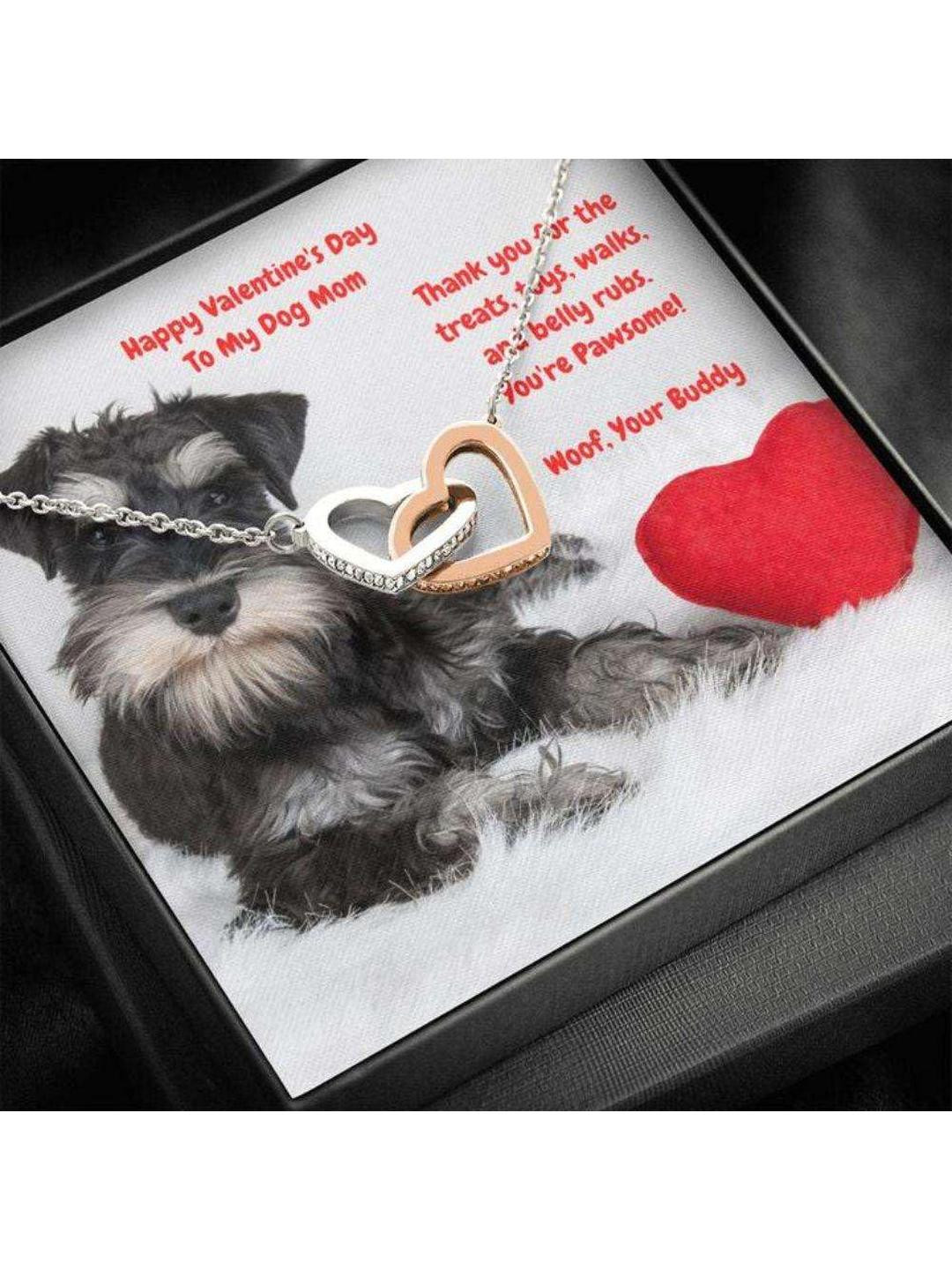 Sterling Silver Gift Dog Mom Necklace, Gift Necklace Message Card To My Dog Mom Scottish Terrier Ha