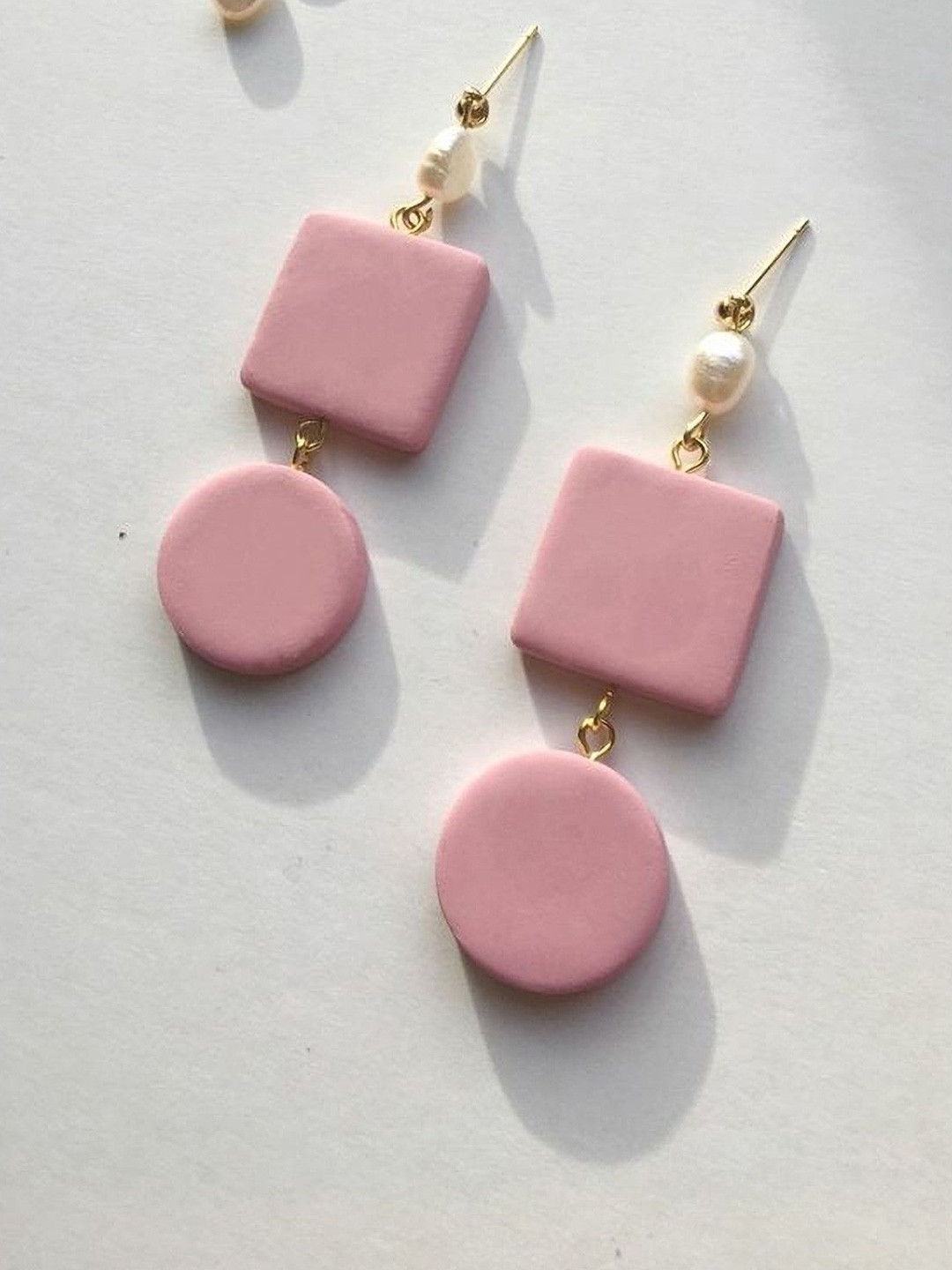 VMA PLAY FASHION Artificial Beaded Geometric Shaped Drop Earrings