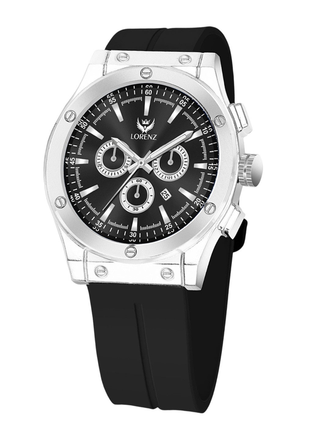 LORENZ Men Printed Dial & Silicon Straps Analogue Watch MK-4087R