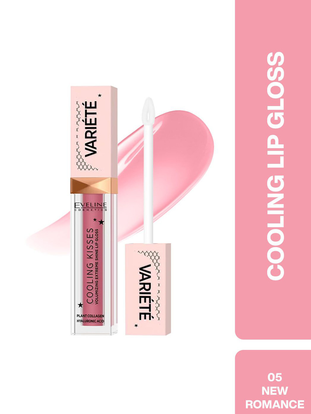 Eveline Cosmetics Variete Cooling Kissies Lip Gloss - 6.8 ml- New Romance 05