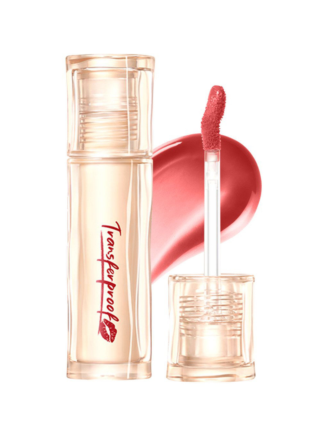 FOCALLURE Transferproof Watery Glossy Liquid Lipstick - 1.8 g - Rosy Nude PK04