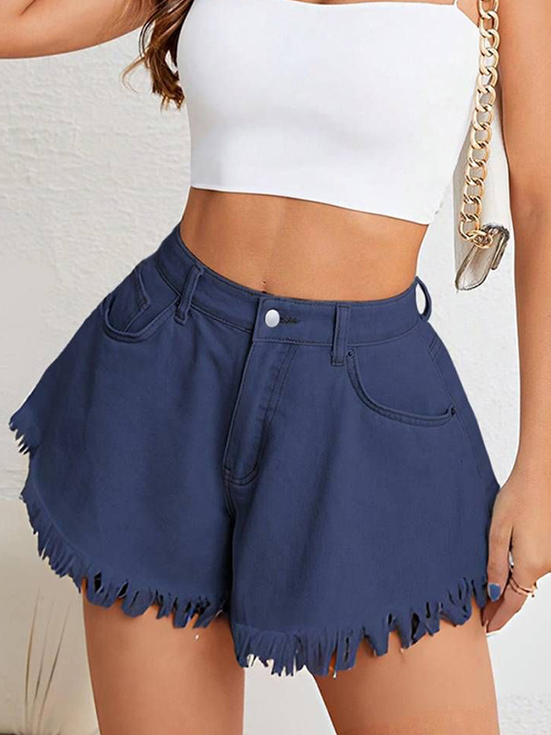 Stylecast X Kotty Women Rapid-Dry High-Rise Denim Shorts
