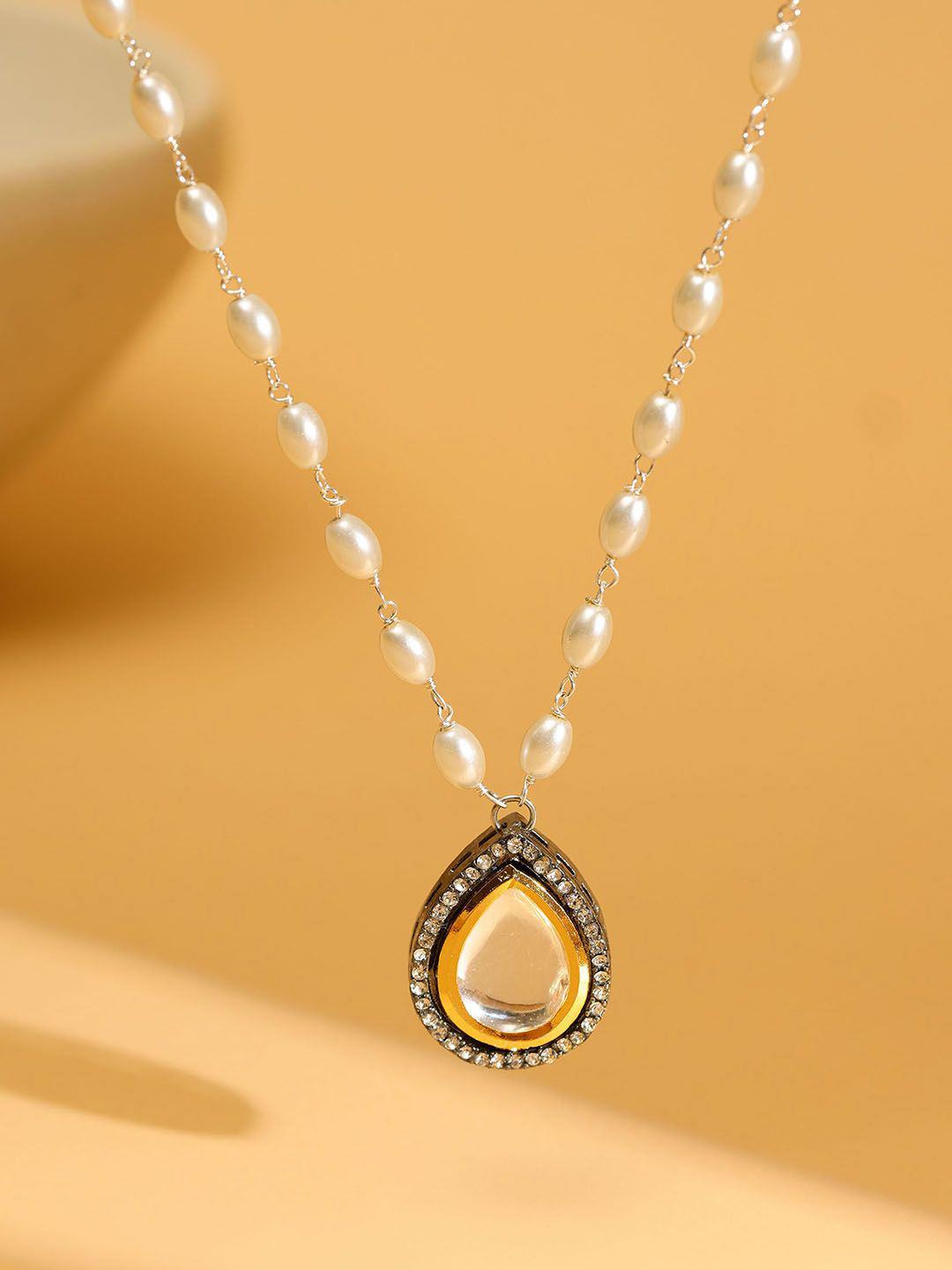 Ruby Raang Women Silver-Plated Minimal Necklace