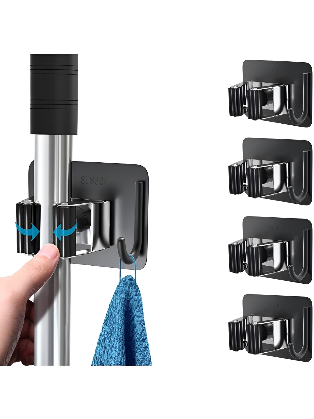 upkaranwale Unisex Self-Adhesive Drill Free Broom Holder