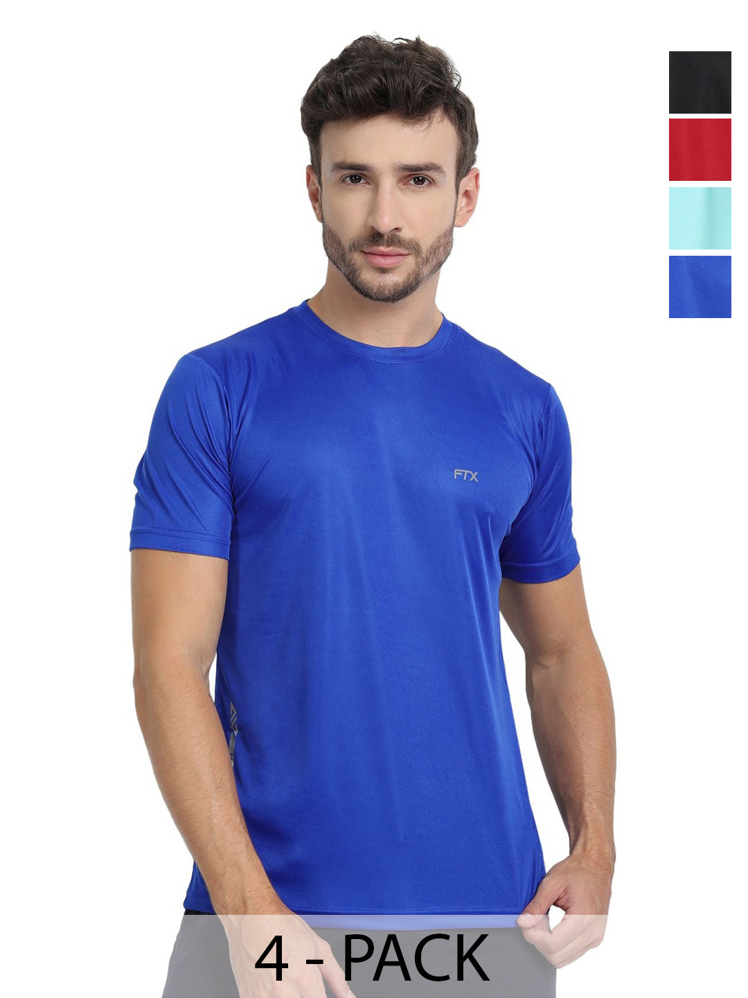 FTX Pack Of 4 Round Neck Dry Fit T-shirts