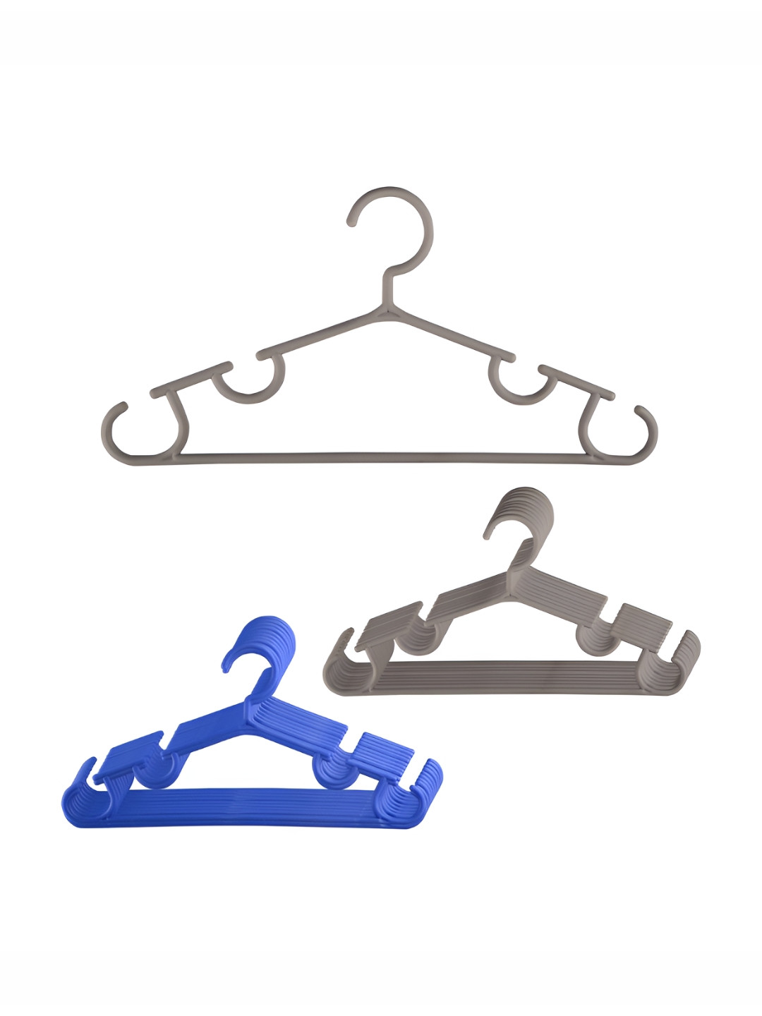 Aura Pack Of 20 Blue & Grey Single Tier Bar Hangers