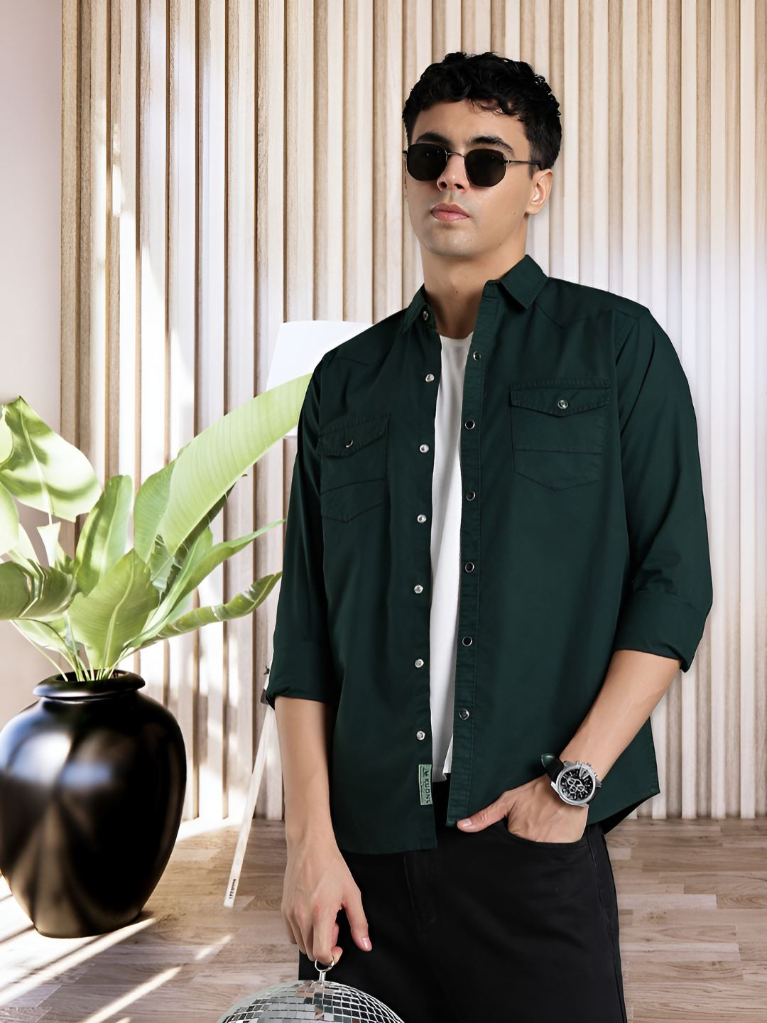 Kuons Avenue Corduroy Full Sleeves Shacket