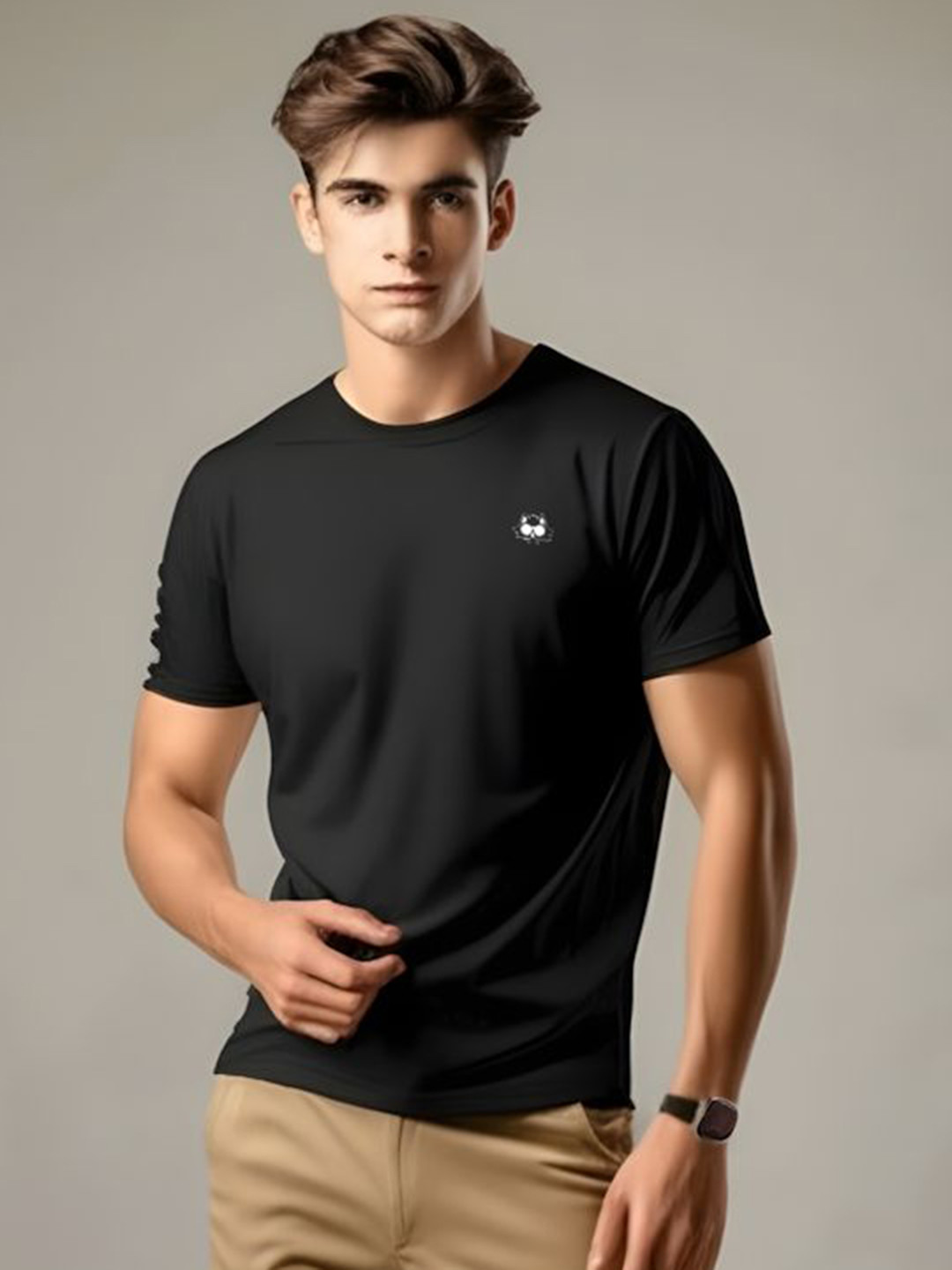 SPLOOSH Men Cotton Sploosh Logo Printed T-shirt