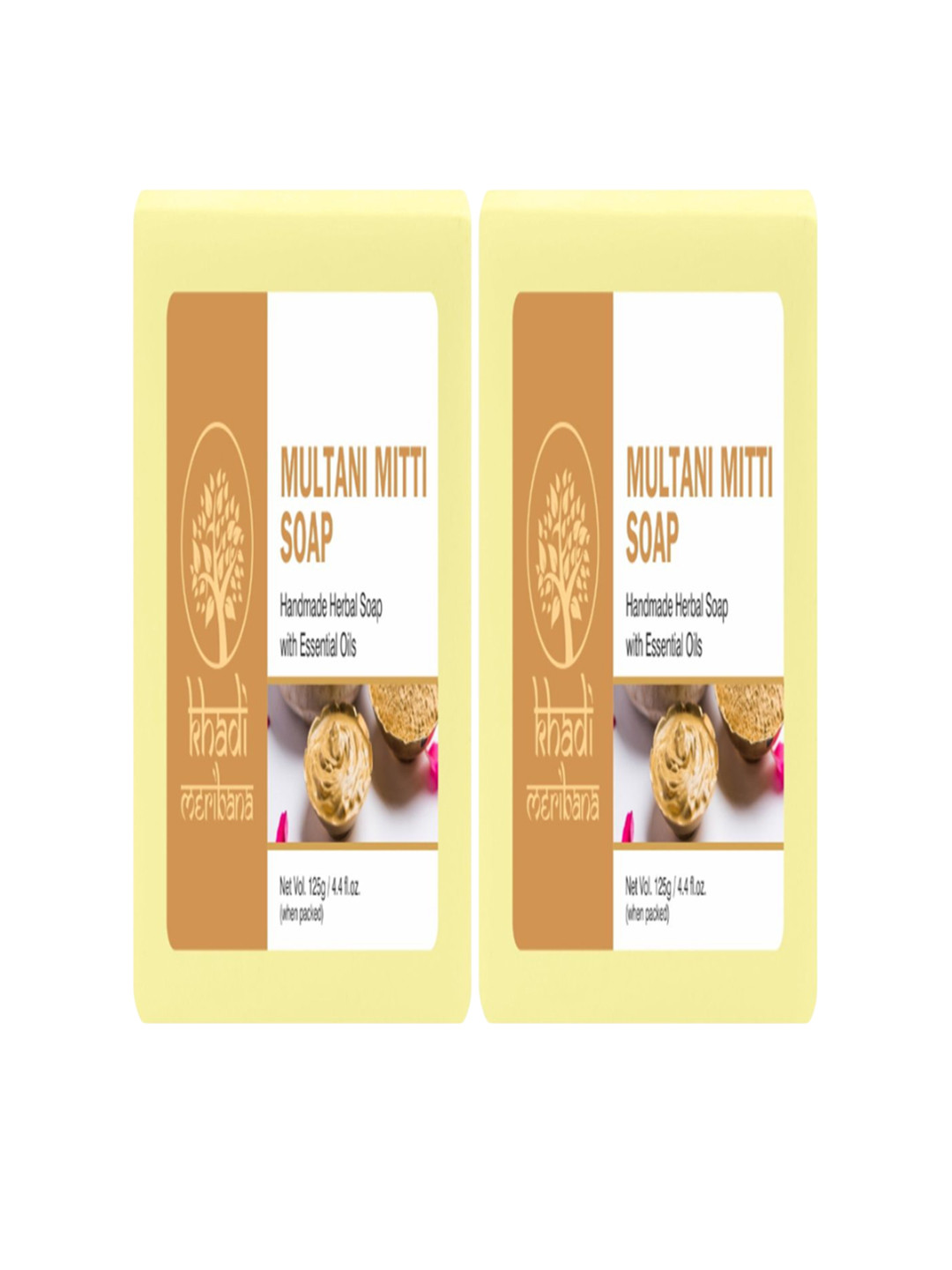meribana Set Of 2 Multani Mitti Soap - 125 g Each