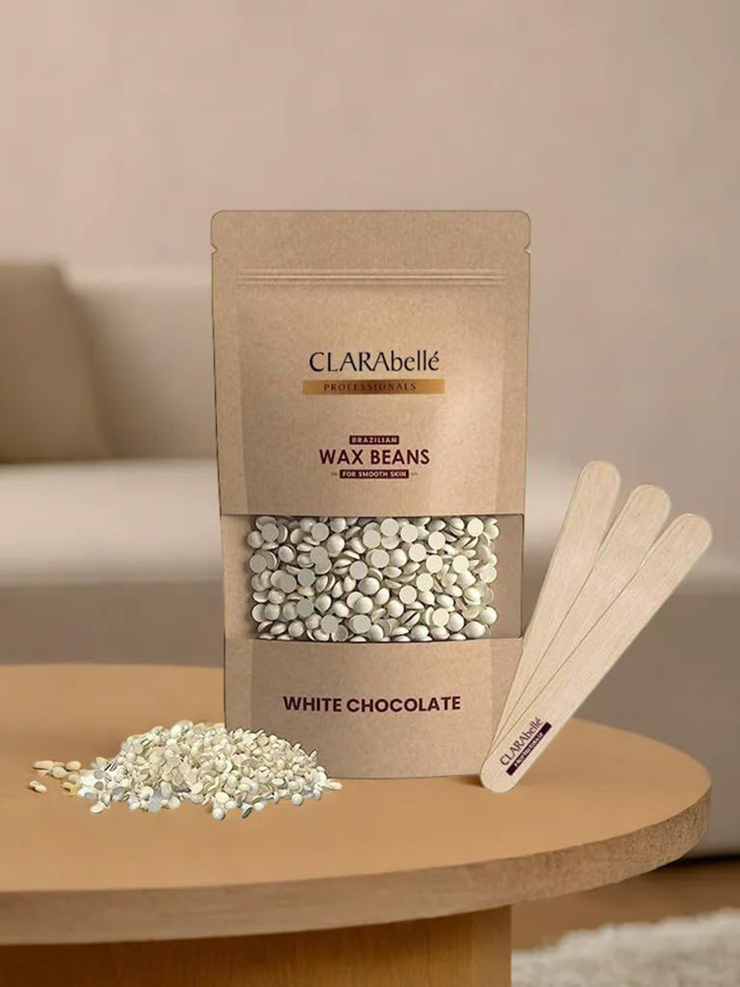 CLARABELLE PROFESSIONALS Hard Wax Beans For Hair Removal - 100 g - Chocolate