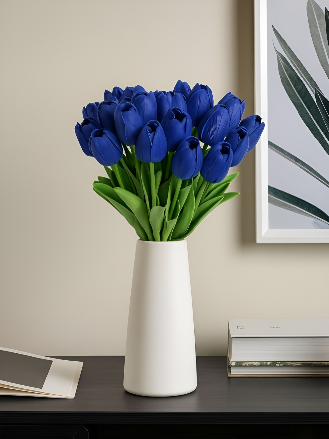 ARTSY Blue 5 Pieces Tulip Artificial Flowers