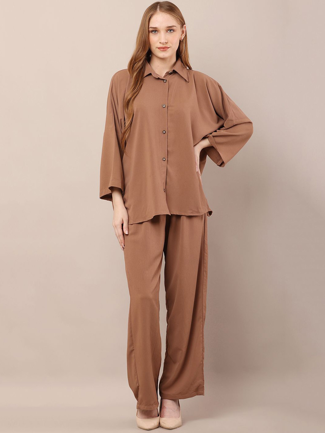 Tawakkul Clothes Shirt Collar Neck Shirt With Trousers Co-Ords