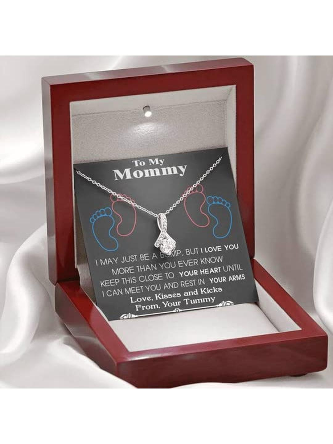 Sterling Silver Gift MOM NECKLACE, GIFT FOR MOM ALLURING BEAUTY NECKLACE UNTIL I CAN MEET YOU