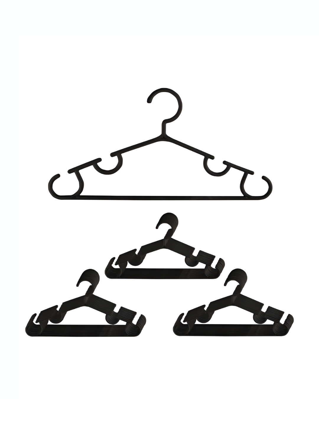 Aura Pack Of 30 Black Single Tier Bar Hangers