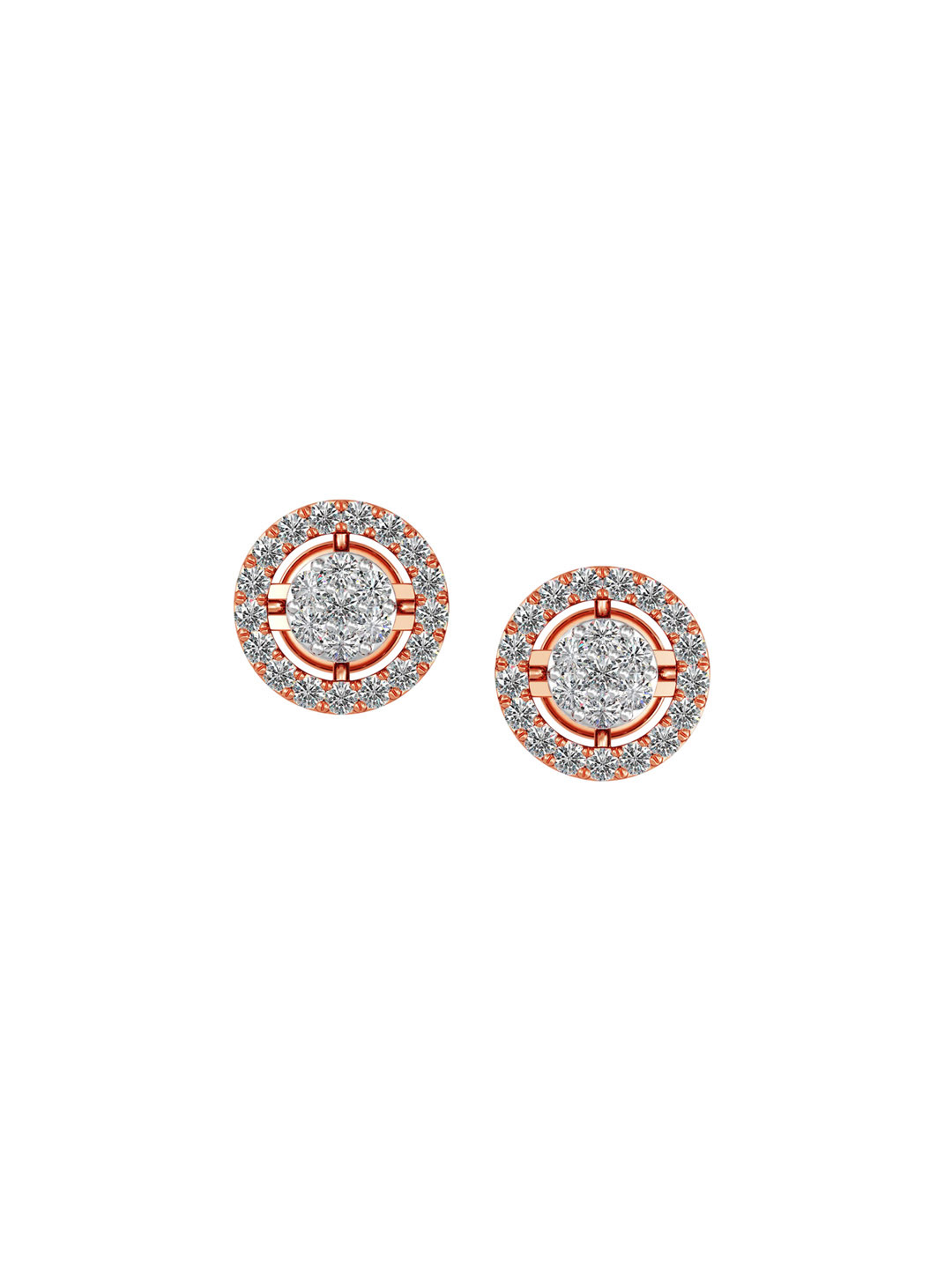 Joyalukkas Sleek Circular Diamond Earrings