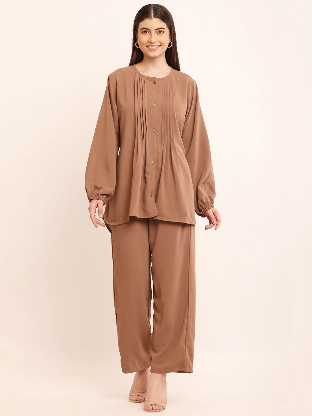 Tawakkul Clothes Round-Neck Tunic With Trousers Co-Ords