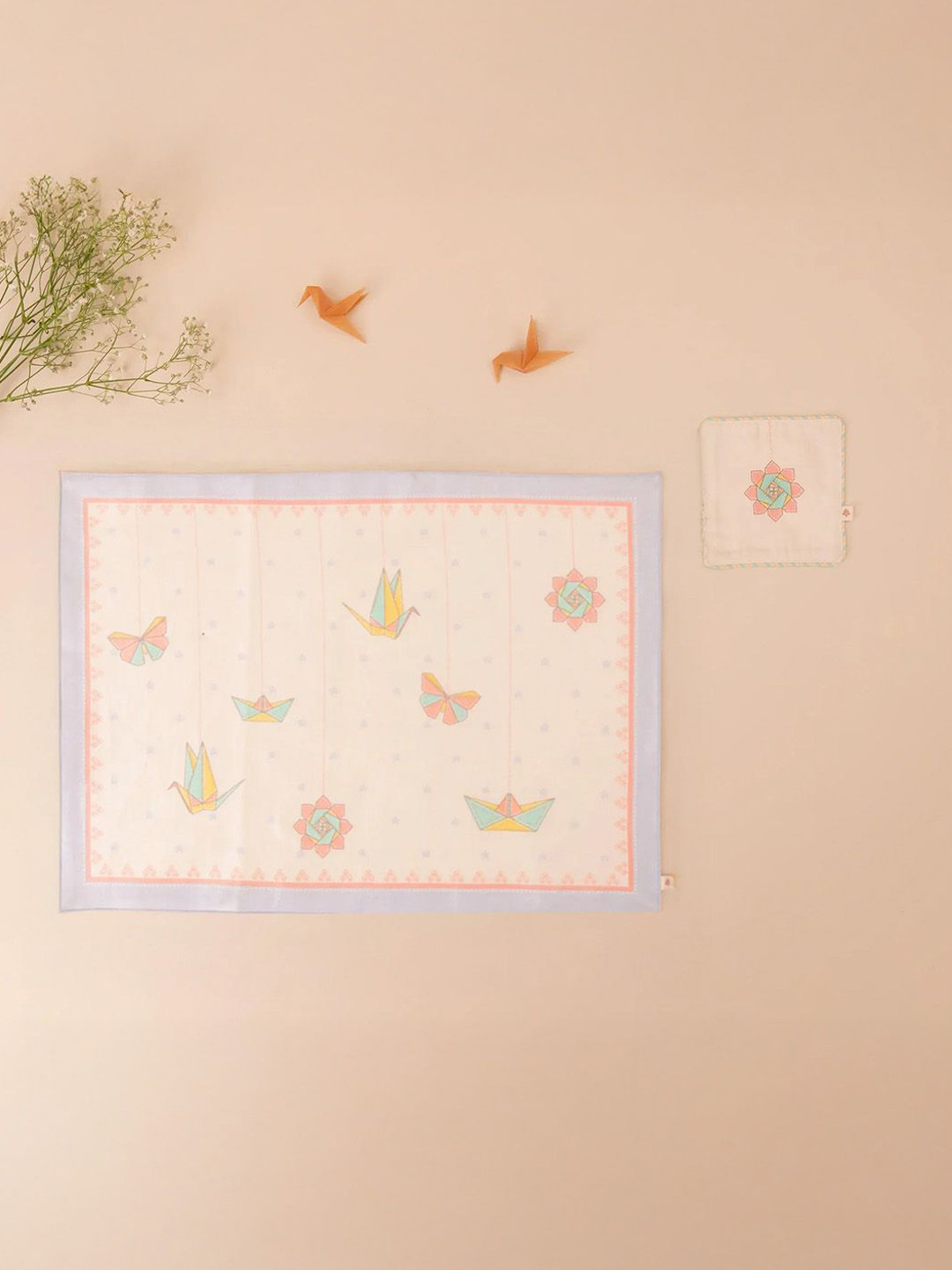 Baby Forest Set of 2 Printed Dining Mat & Coaster Set