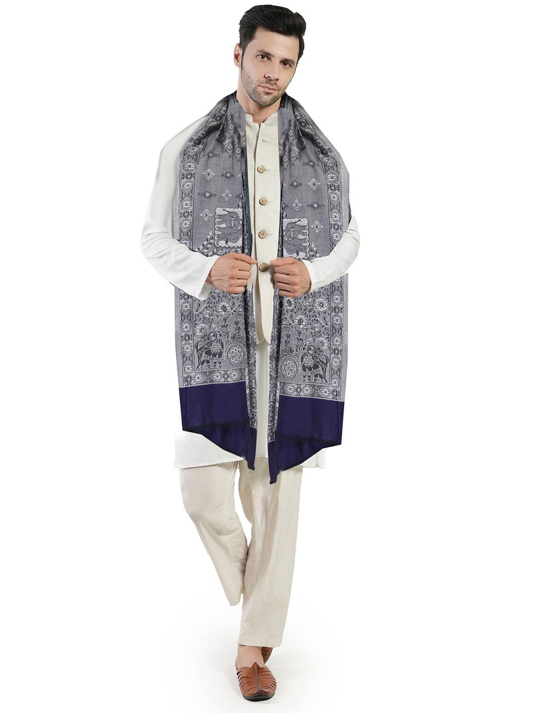 Manra Men Ethnic Motifs Printed Stole
