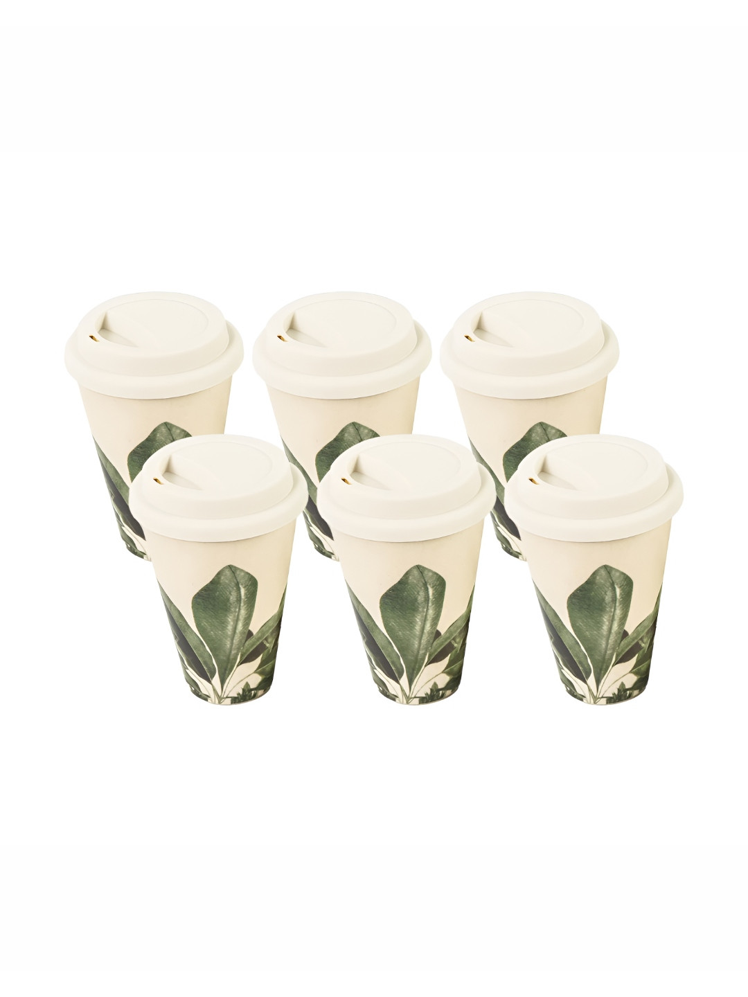Truly Eco Smart Living Retail Off White 6 Dishwasher Safe Bamboo Water Glasses