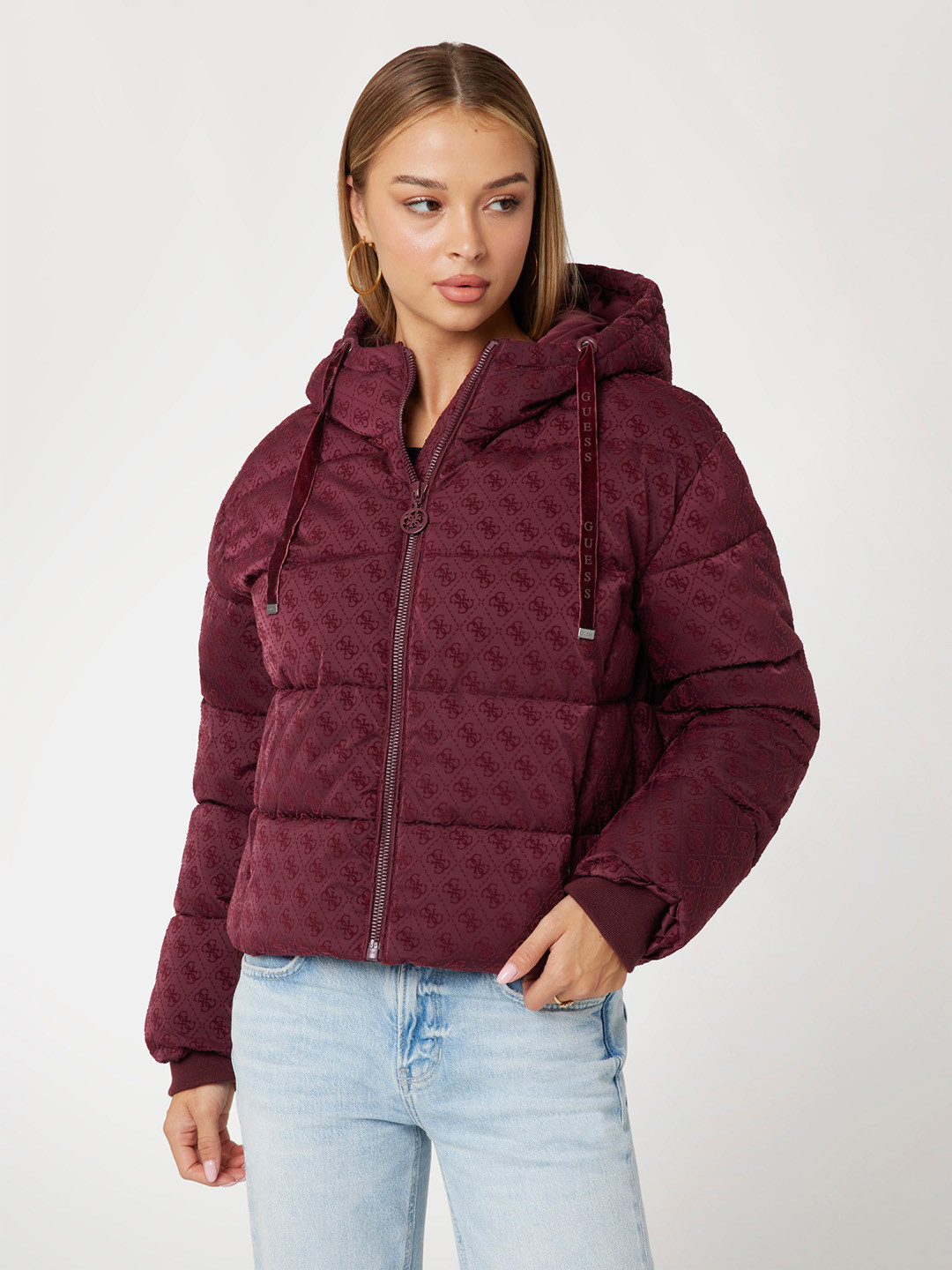 GUESS Women Brand Logo Puffer Jacket