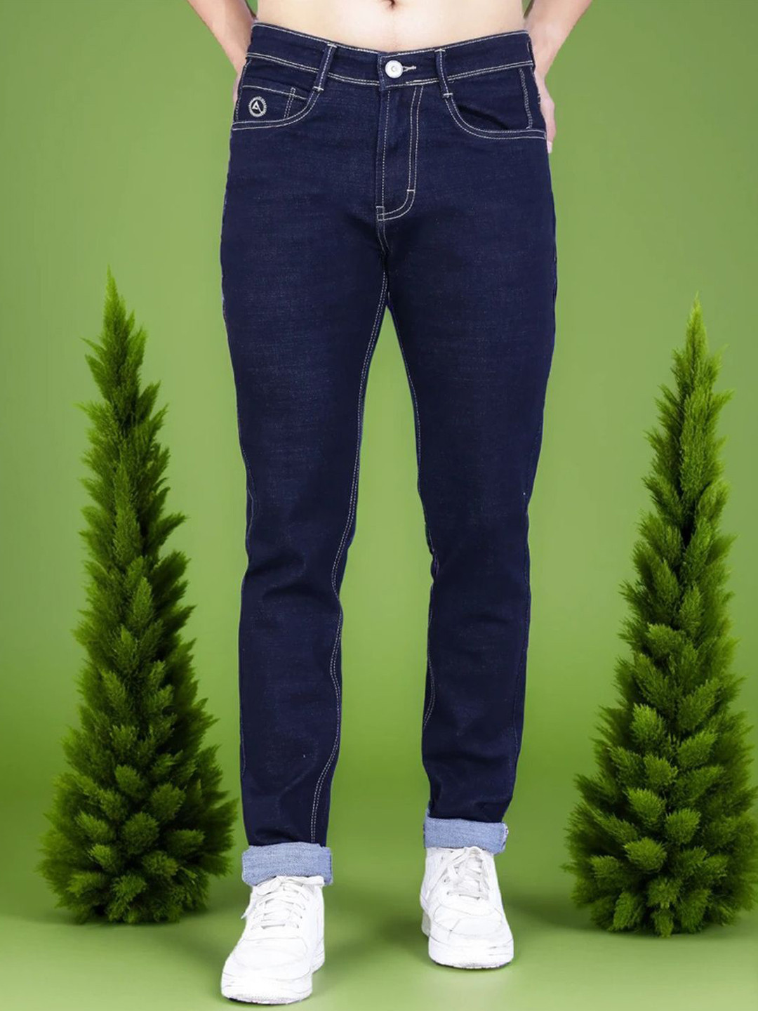 AWACK Men Eton Boy Slim Fit Mid-Rise Light Fade Stretchable Jeans