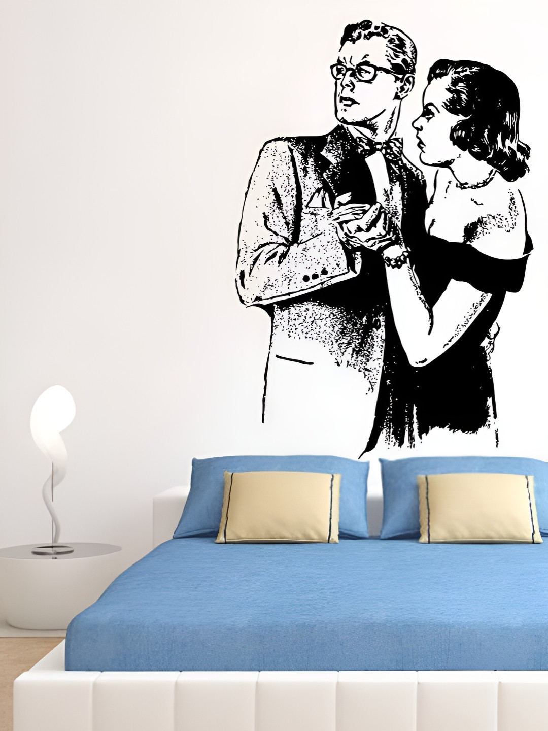 LANSTICK Black Couple Wallsticker