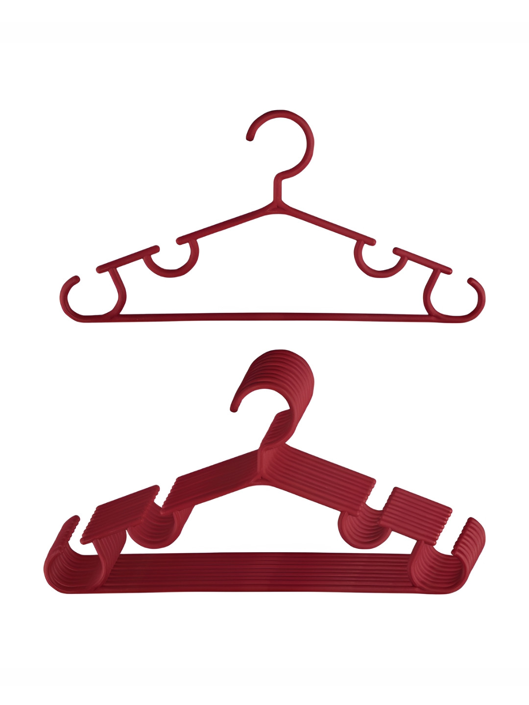 Aura Pack Of 10 Maroon Single Tier Bar Hangers