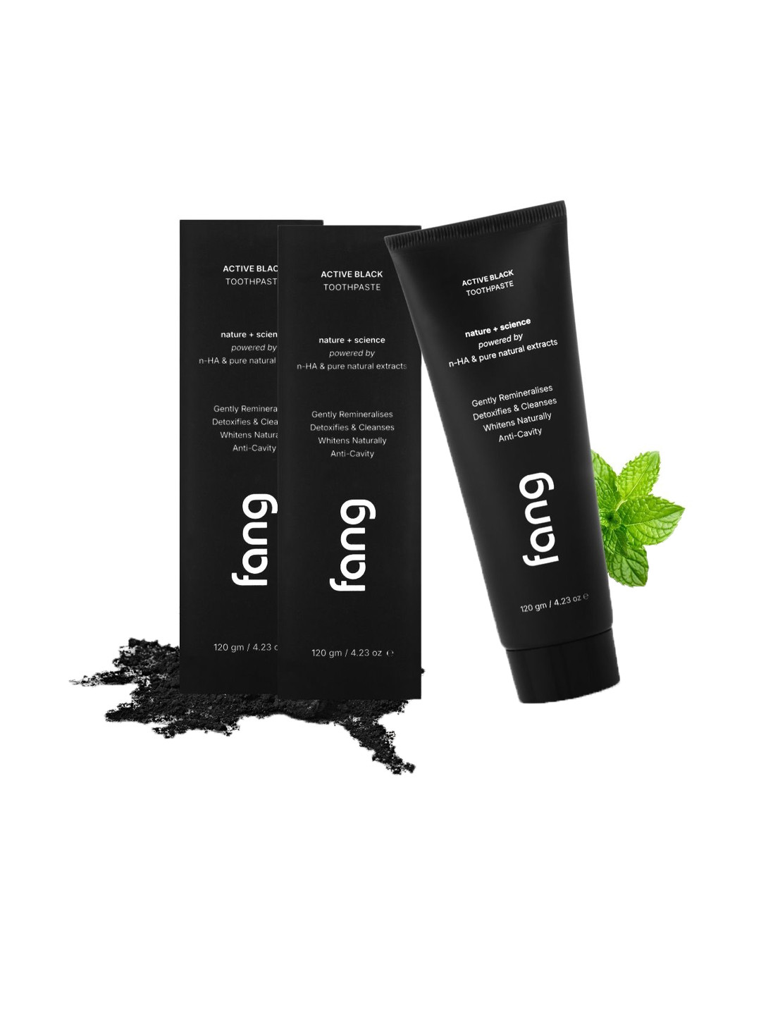 Fang Set Of 2 Active Black Toothpaste - 120 g Ecah