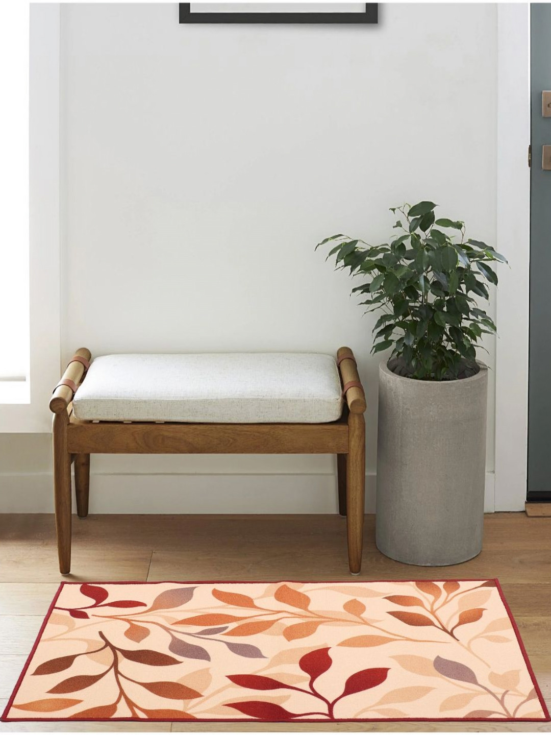 MODEFE Floral Printed Loop Pile Anti-Skid Carpet