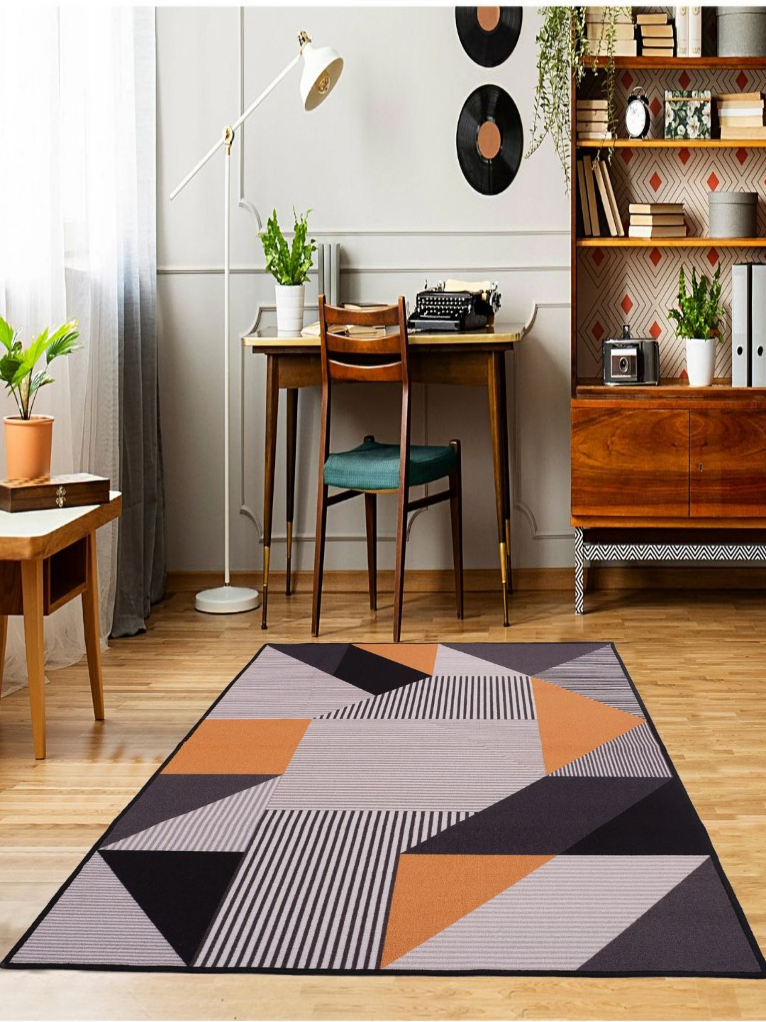 MODEFE Unisex Geometric Anti-Skid Loop Pile Carpet