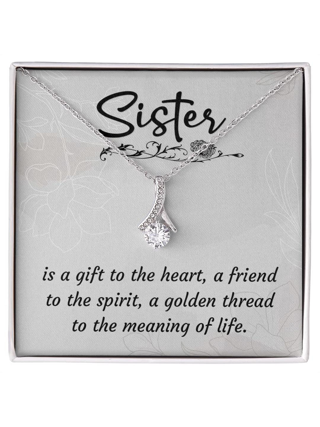 A sister is a gift Alluring - 925 Sterling Silver Necklace
